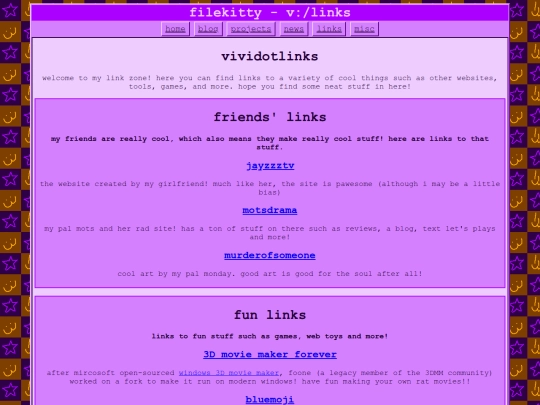 links screenshot
