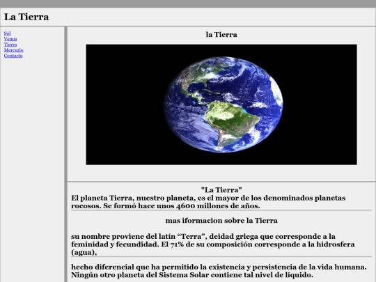sistema solar/tierra screenshot
