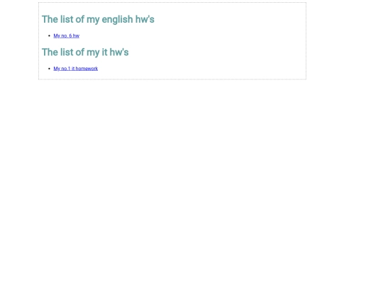 html/hw screenshot