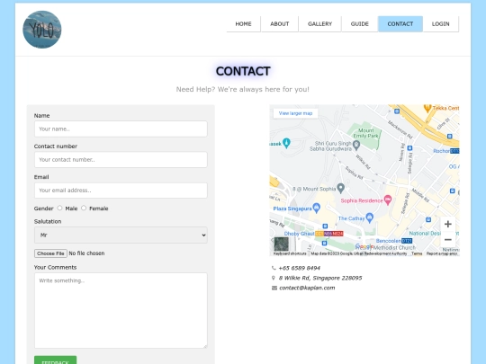 contact screenshot