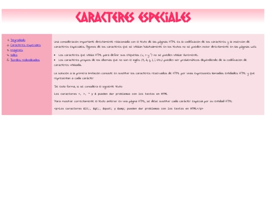 tareas/caracteres screenshot