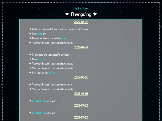 pages/changelog screenshot