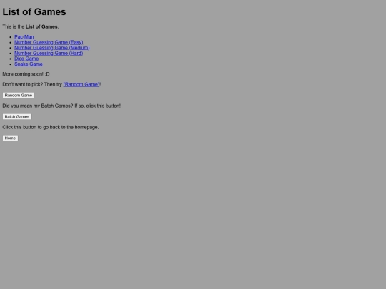 games screenshot