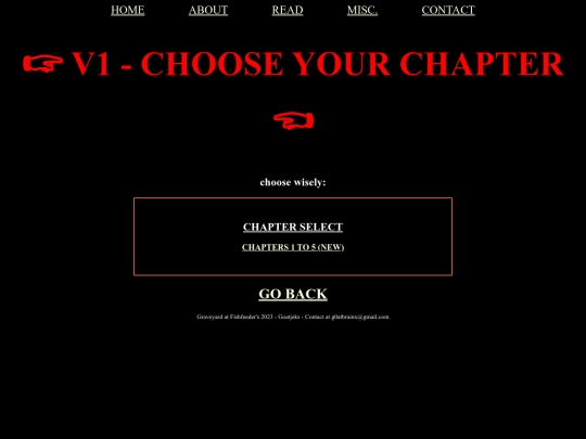 reading/graveyardv1/v1chapterselect screenshot