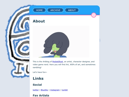 blog/about screenshot