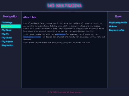 html/aboutMe screenshot