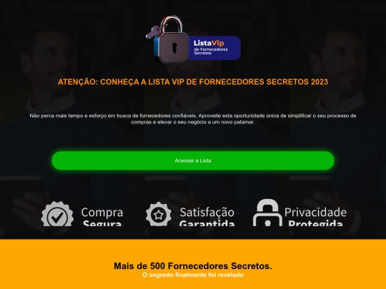 listadefornecedores/Index screenshot