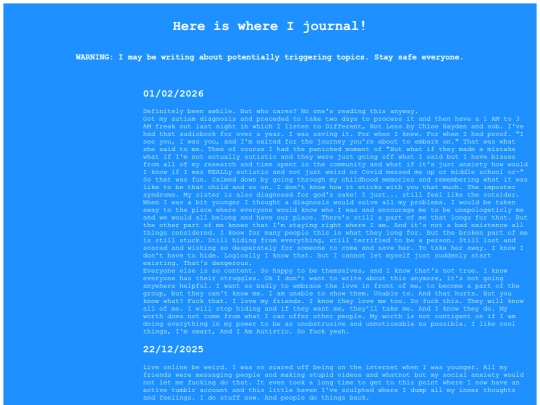journal screenshot