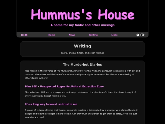 writing screenshot