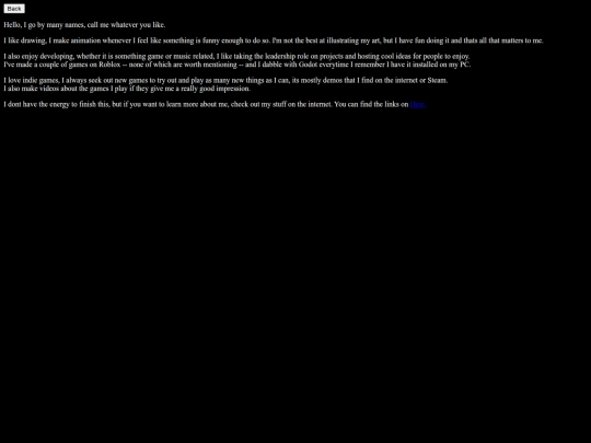 AboutMe screenshot