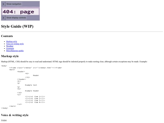 esoterrarium/style_guide screenshot