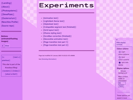 experiments screenshot