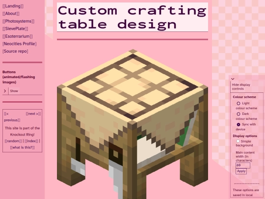 photosystems/crafting_table screenshot