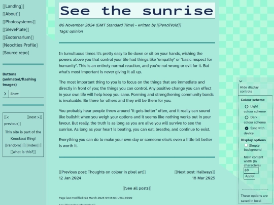sieveplate/2024/11/see_the_sunrise screenshot