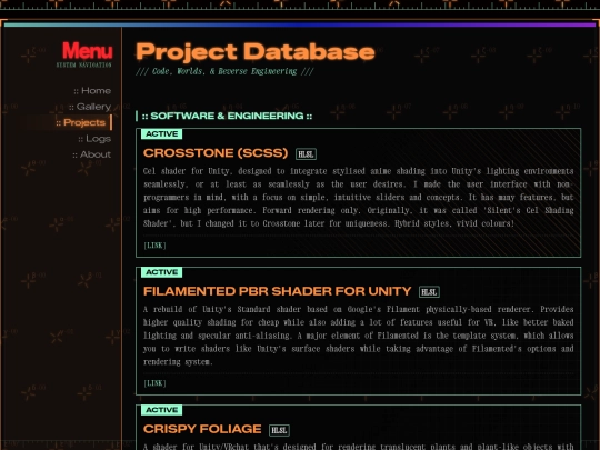 projects screenshot