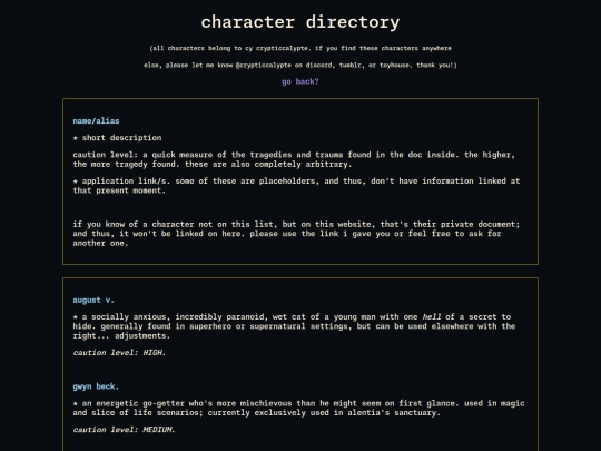 chardir screenshot