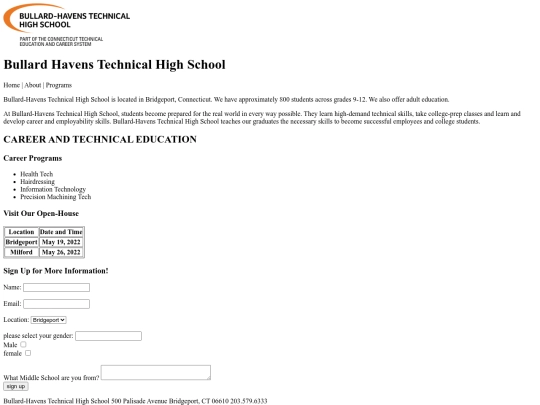 WEB-DESIGN/1-html/Bullard_Open_House screenshot