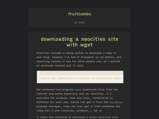 wgetneocities screenshot