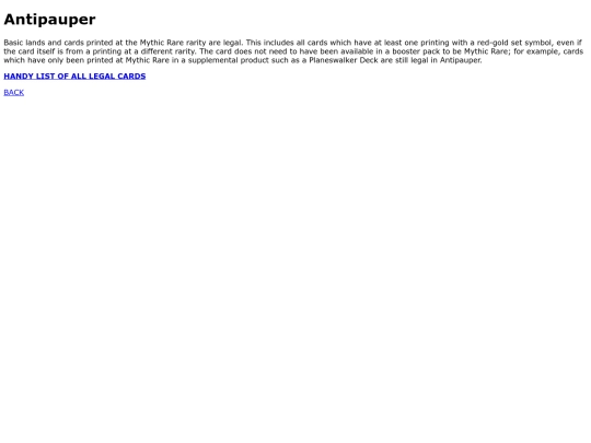 antipauper screenshot