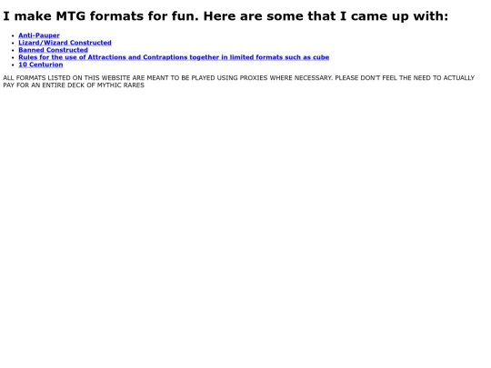 mtgformats screenshot