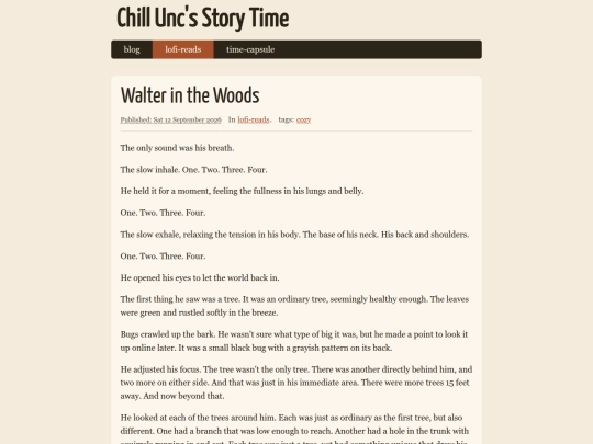 drafts/walter-in-the-woods screenshot