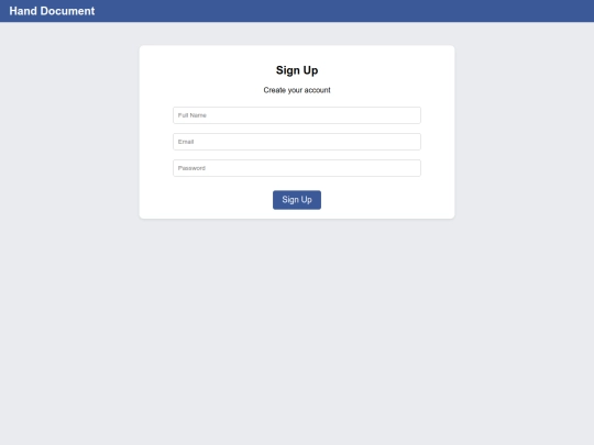 signup screenshot