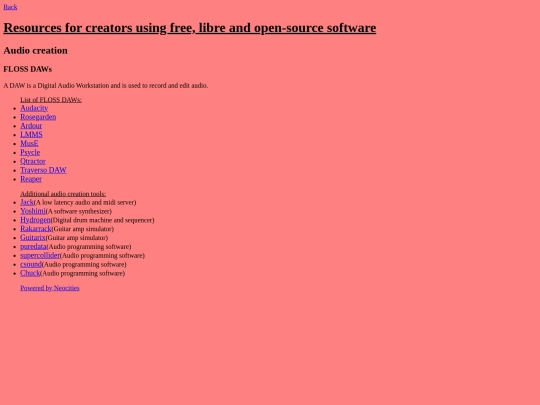 Pages/audiocreation screenshot