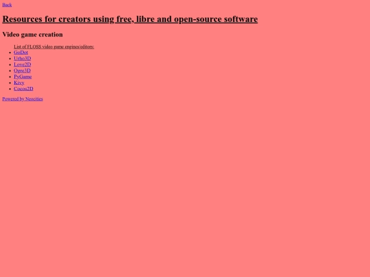 Pages/videogamecreation screenshot