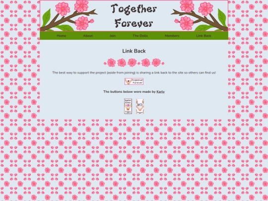 cliques/togetherforever/links screenshot