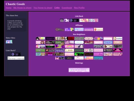 links screenshot