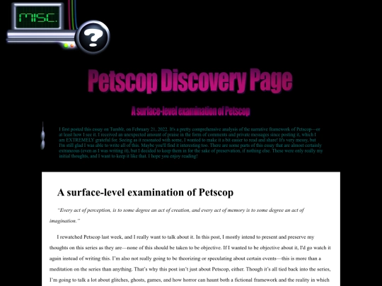 petscop screenshot