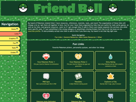 links screenshot