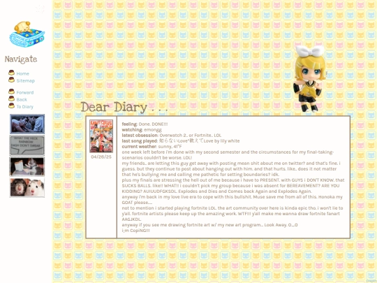 diary/april25 screenshot