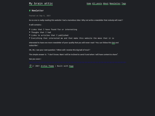 newsletter screenshot