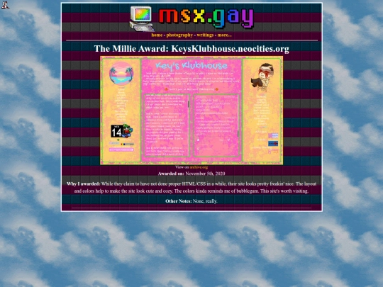 awards/keys screenshot