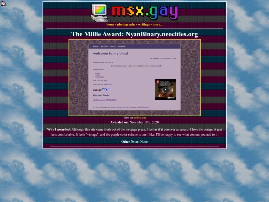 awards/nyan screenshot