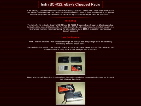 radio/collection/IndinBCR22 screenshot