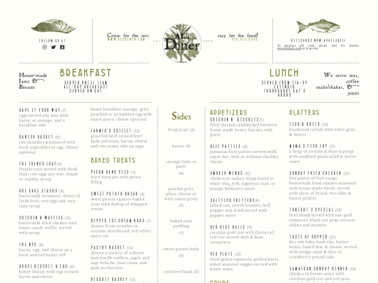 alsdiner/menu screenshot