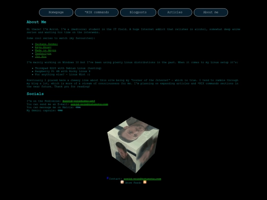 content/aboutme screenshot