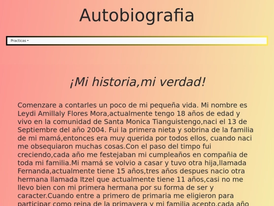 autobiografia/Index screenshot