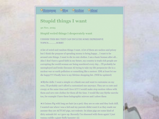 Blooog/posts/2025-11-30-Stupid-things-I-want screenshot