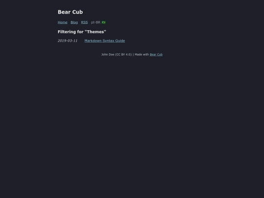 categories/themes screenshot