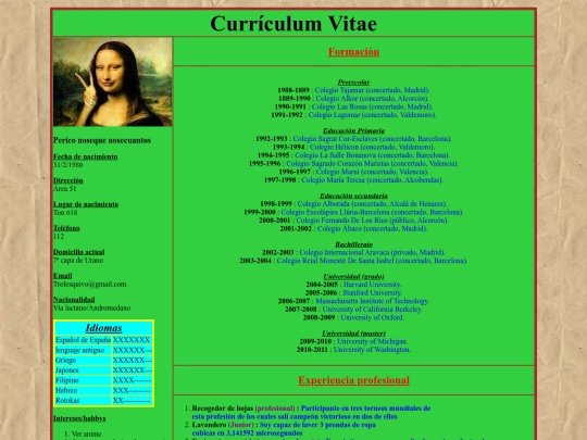 CurriculumVitae screenshot