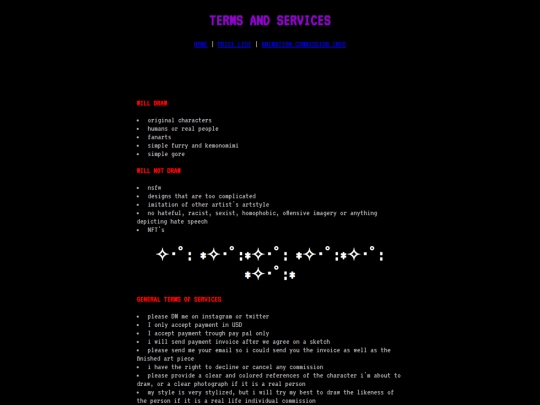 terms screenshot