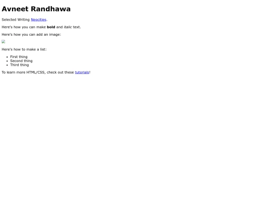 index screenshot