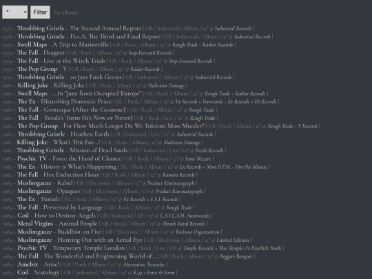 music/list screenshot