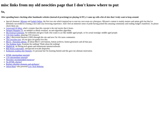sites screenshot