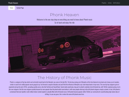 Phonk Website screenshot