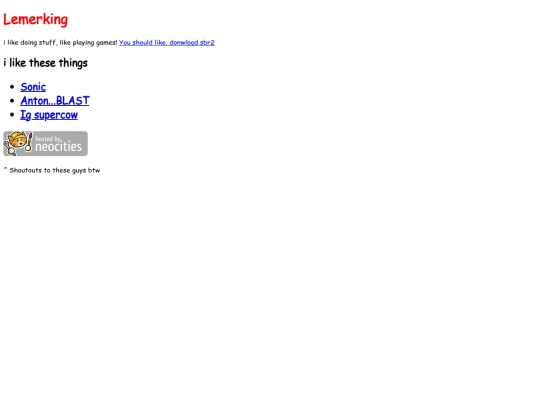 Archive/oldhome screenshot