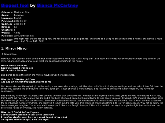 fanfiction/BiggestfoolBiancaMcCartney screenshot